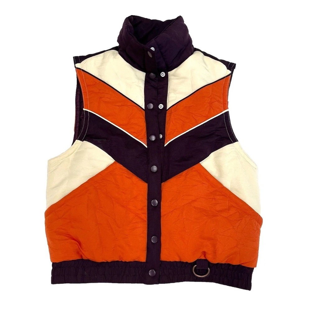 Anna Sui Orange, Cream & Purple Puffer Vest